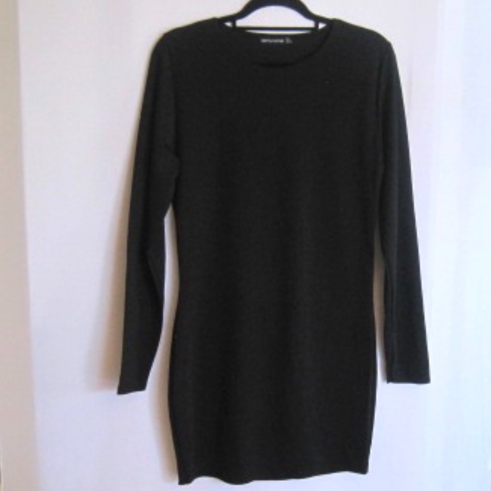 PrettyLittleThing Black Tunic Dress